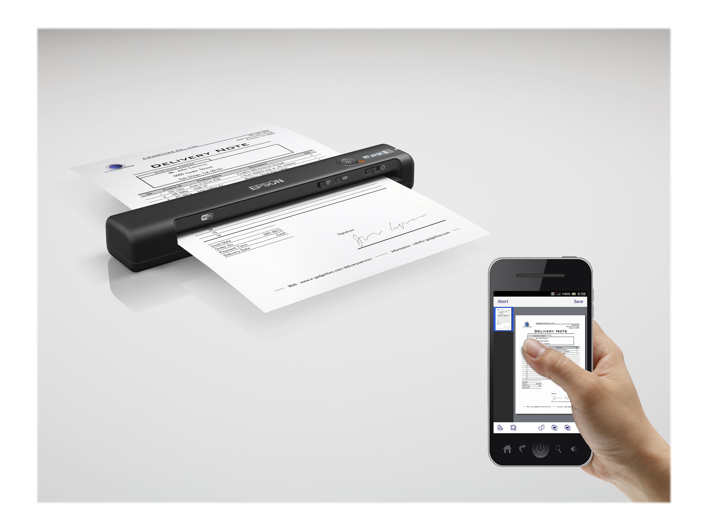 EPSON WorkForce ES-60W Sheetfed scanner