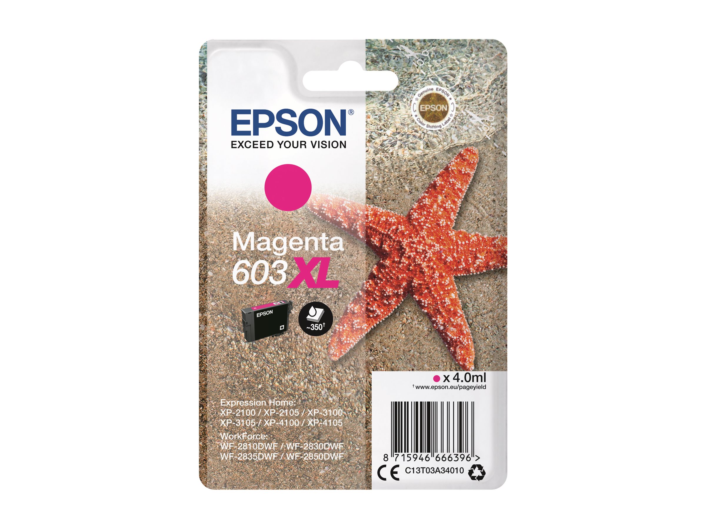 Epson Singlepack Magenta 603XL Ink