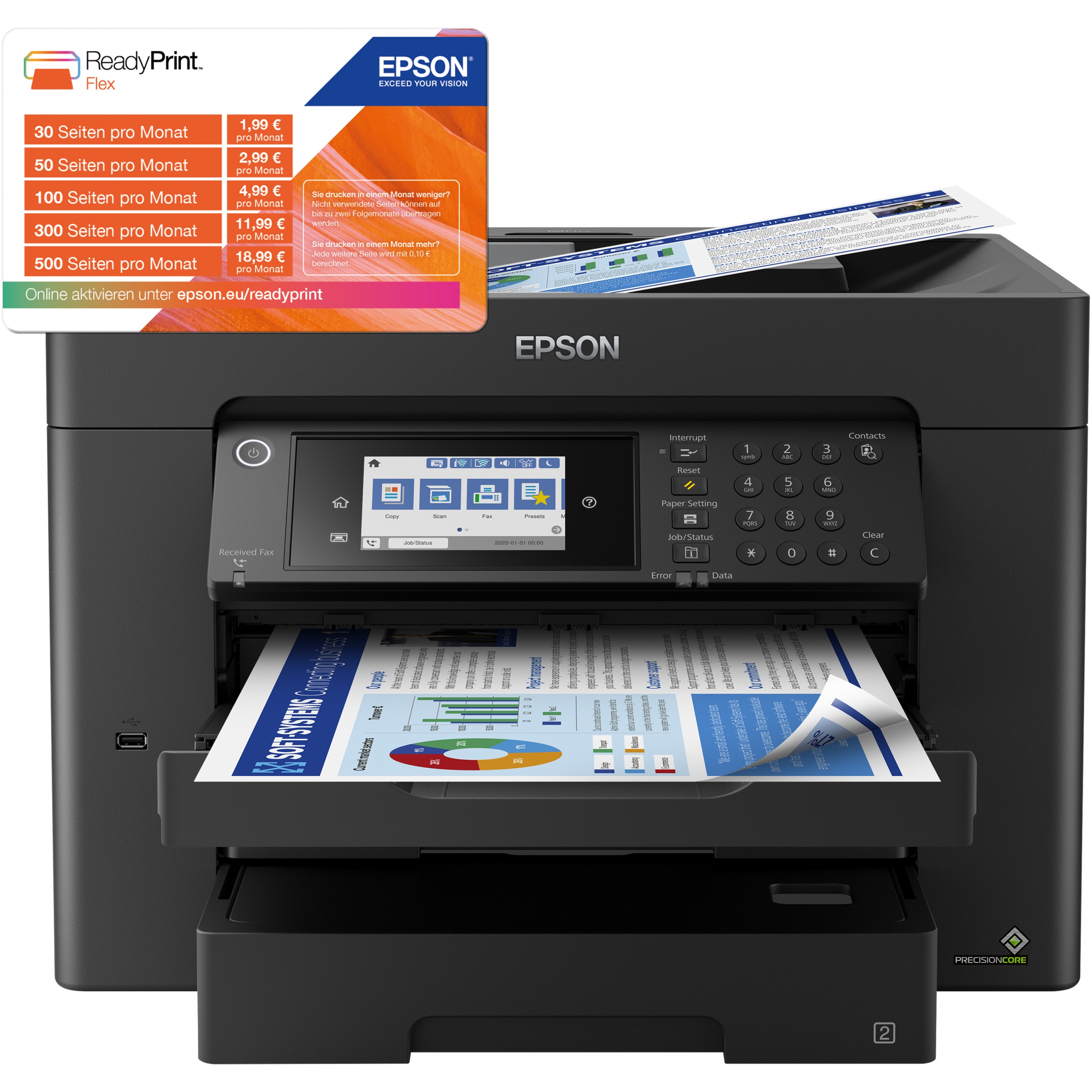 EPSON WorkForce WF-7840DTWF A3+    4-in-1 Tinten-Multi