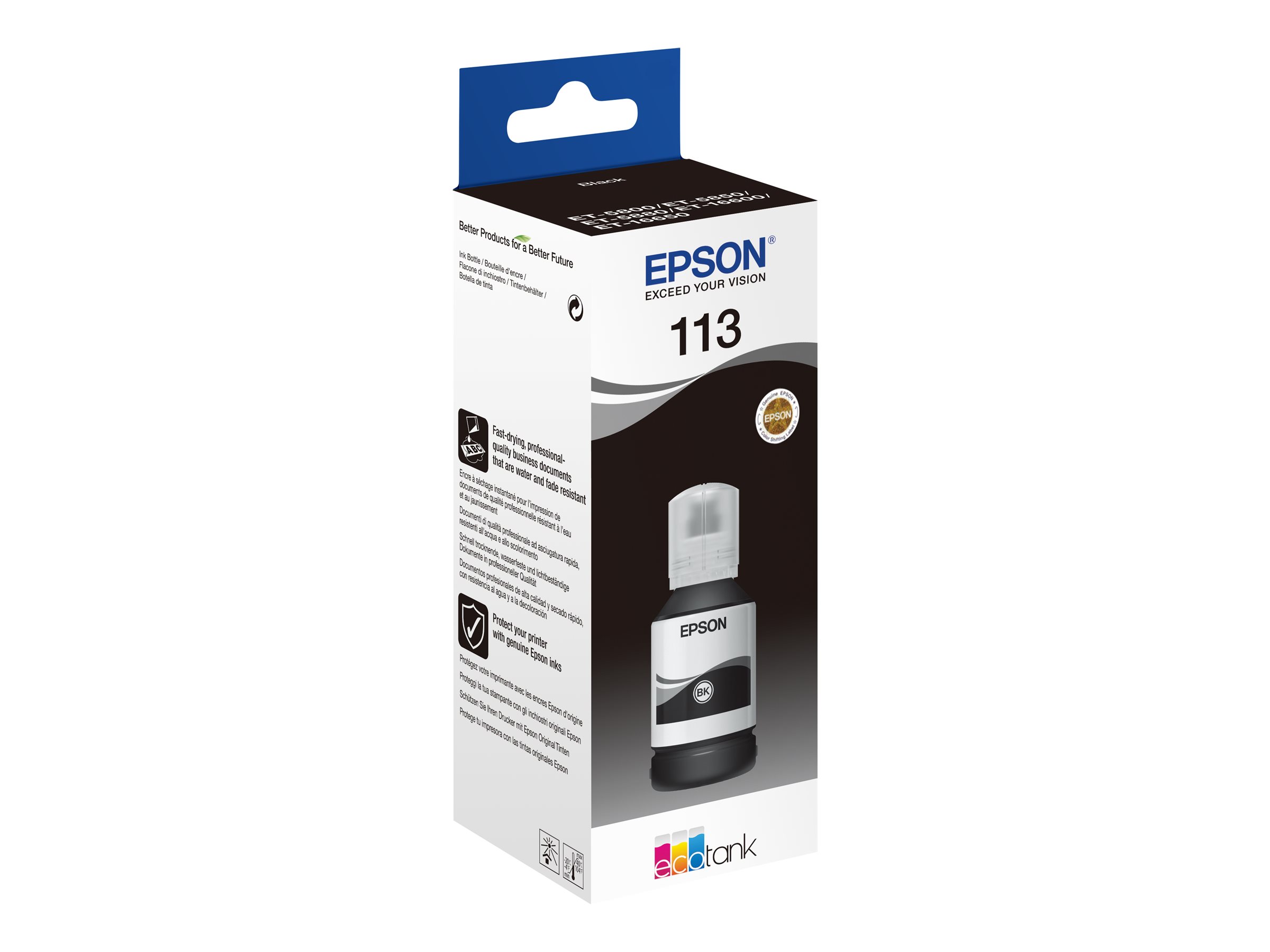 Epson 113 EcoTank Pigment Black ink bottle