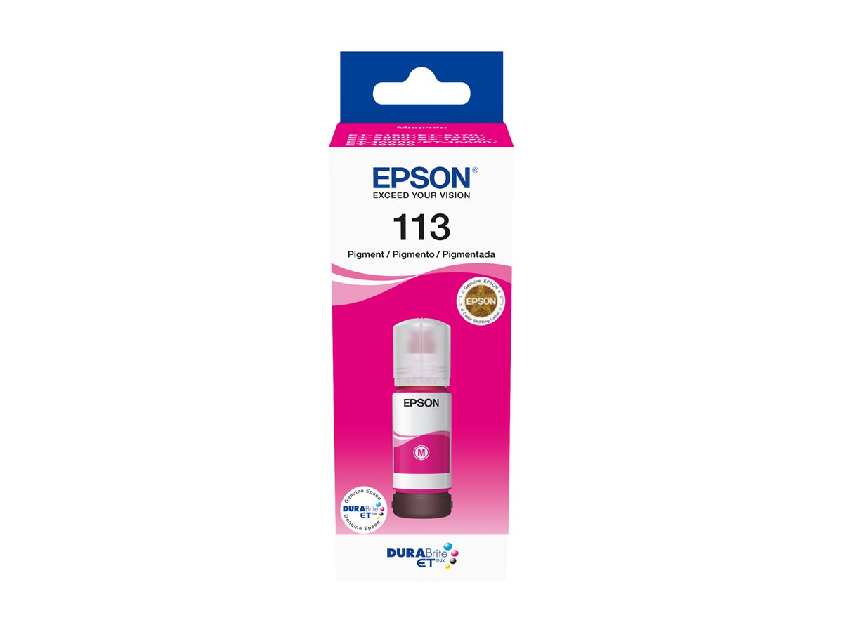 Epson 113 EcoTank Pigment Magenta ink bottle
