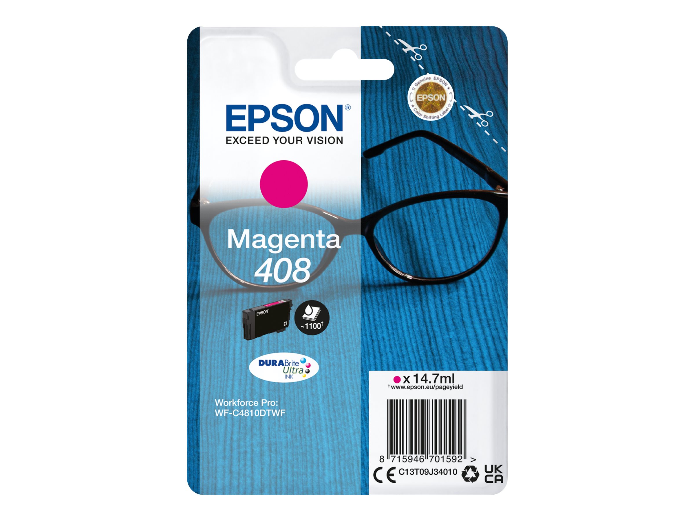 Patrone Epson 408 magenta                              T09J3