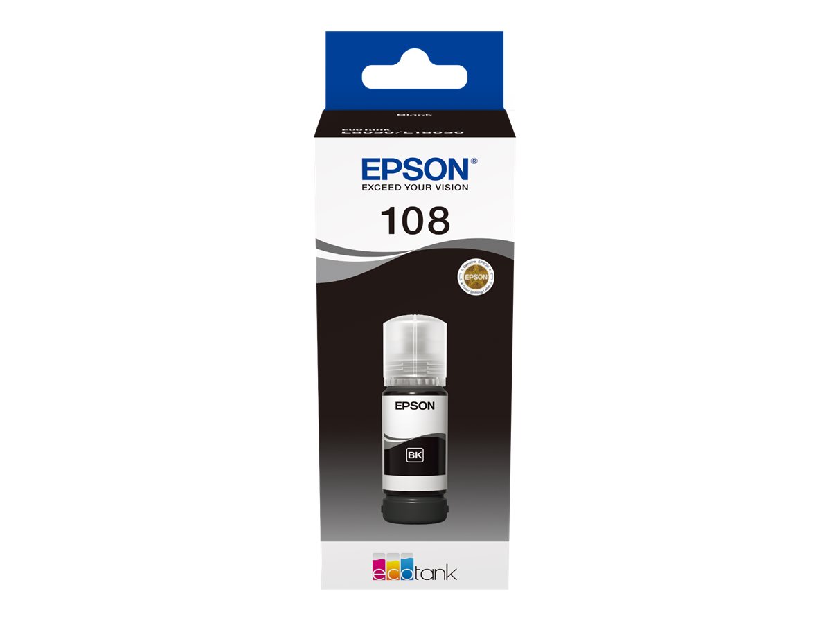 EPSON 1LB 108 EcoTank Black Ink Bottle