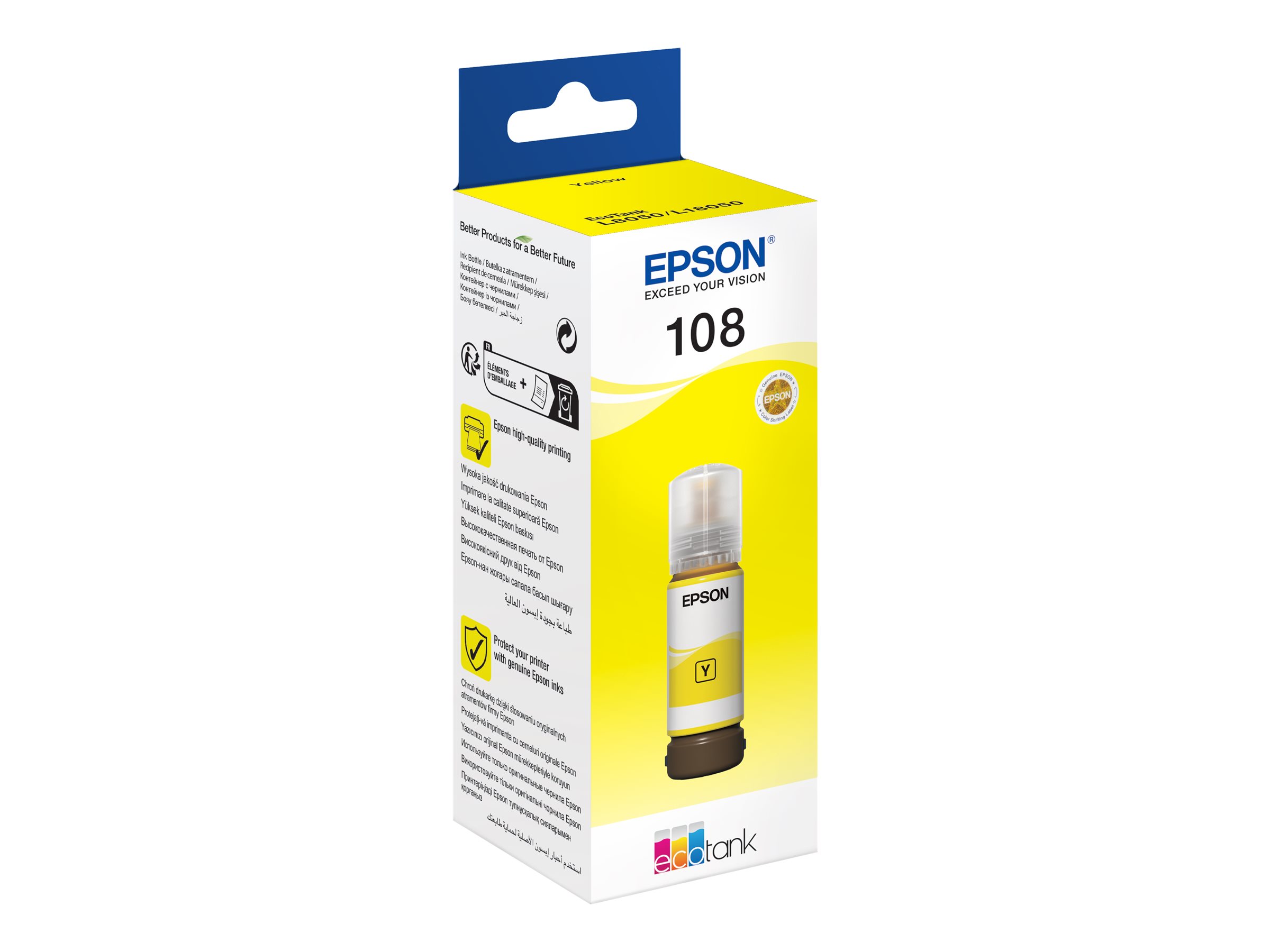 EPSON 1LB 108 EcoTank Yellow Ink Bottle