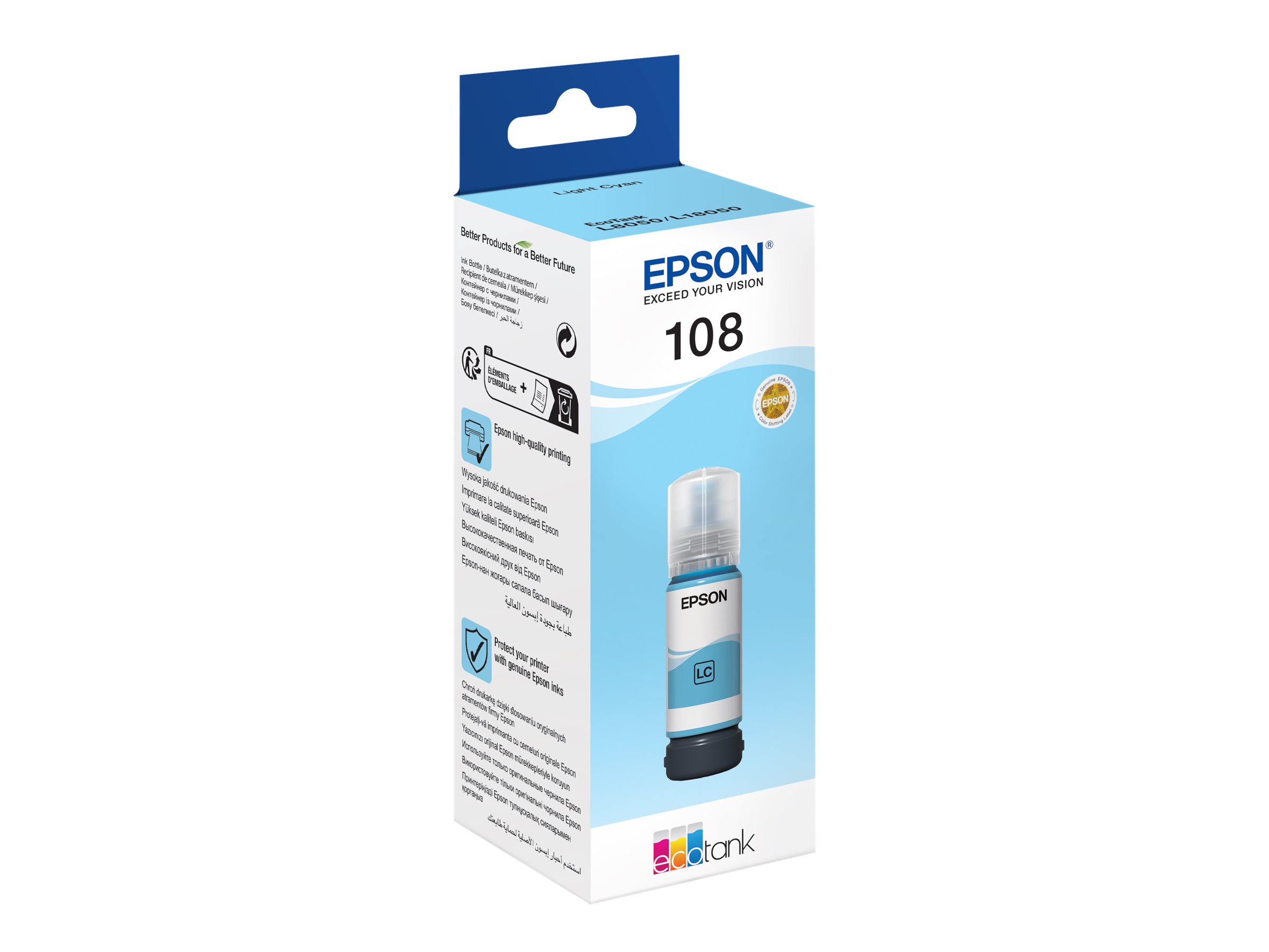 EPSON 1LB 108 EcoTank Light Cyan Ink