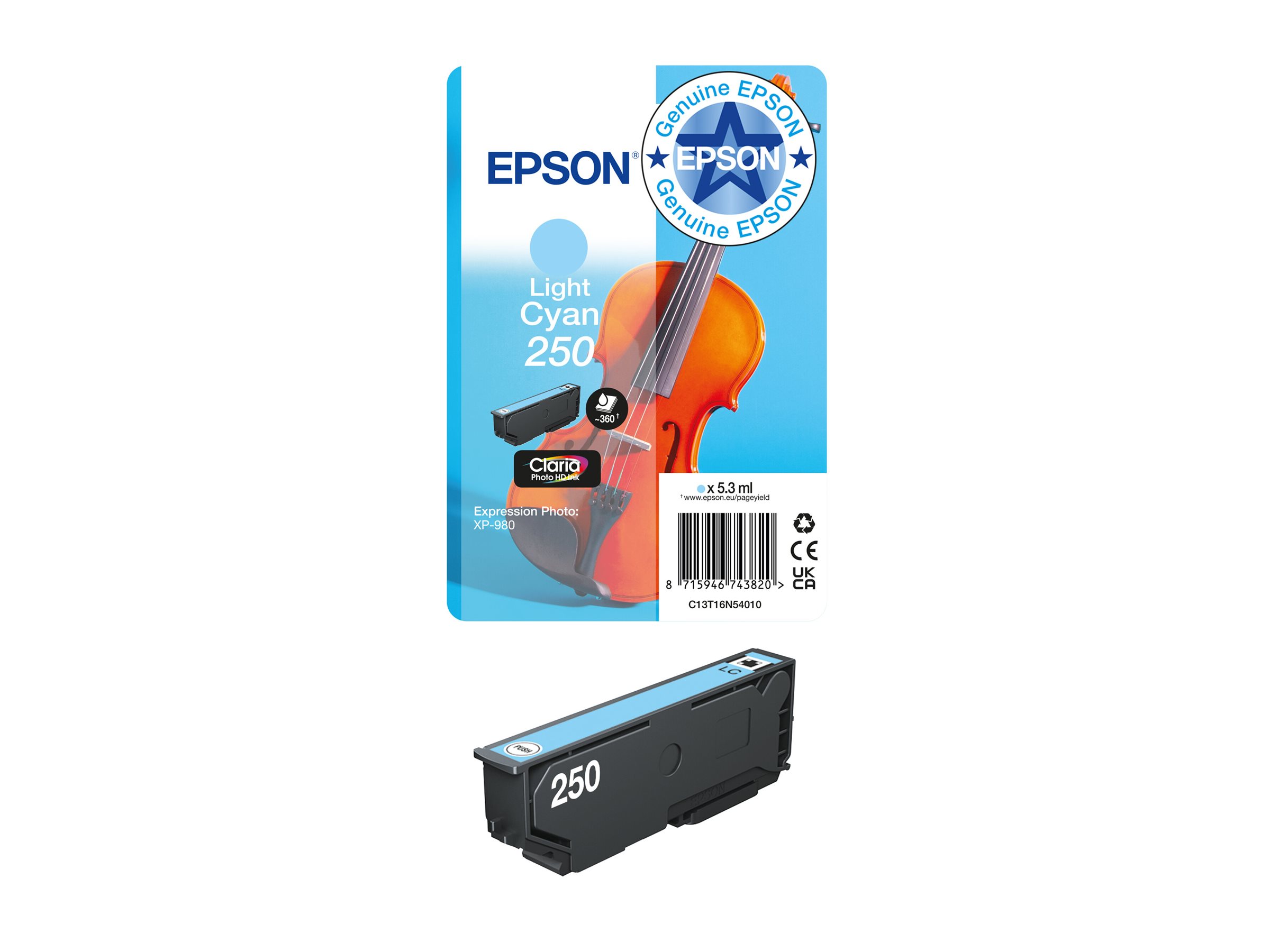 EPSON Singlepack Light Cyan 250 ink