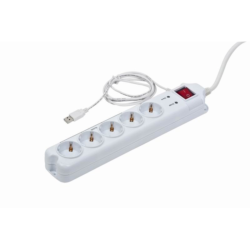 gembird Steckdosenleiste 5fach Ü-Schutz/Master-Slave