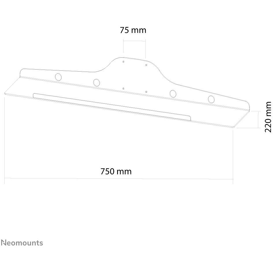 Neomounts Maus-/Tastaturablagehalt. sil. Max.10KG