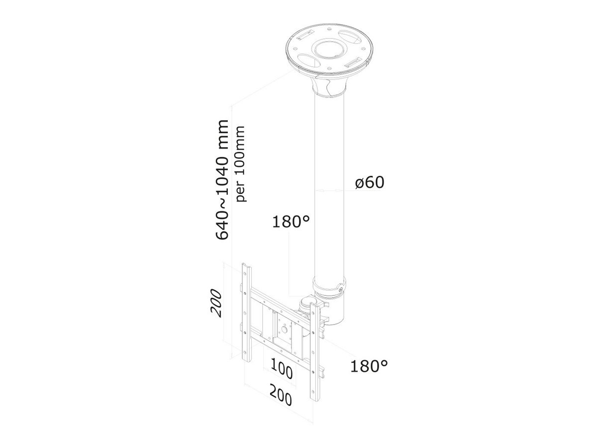 NEOMOUNTS Ceiling Mount 25,4-93,98cm