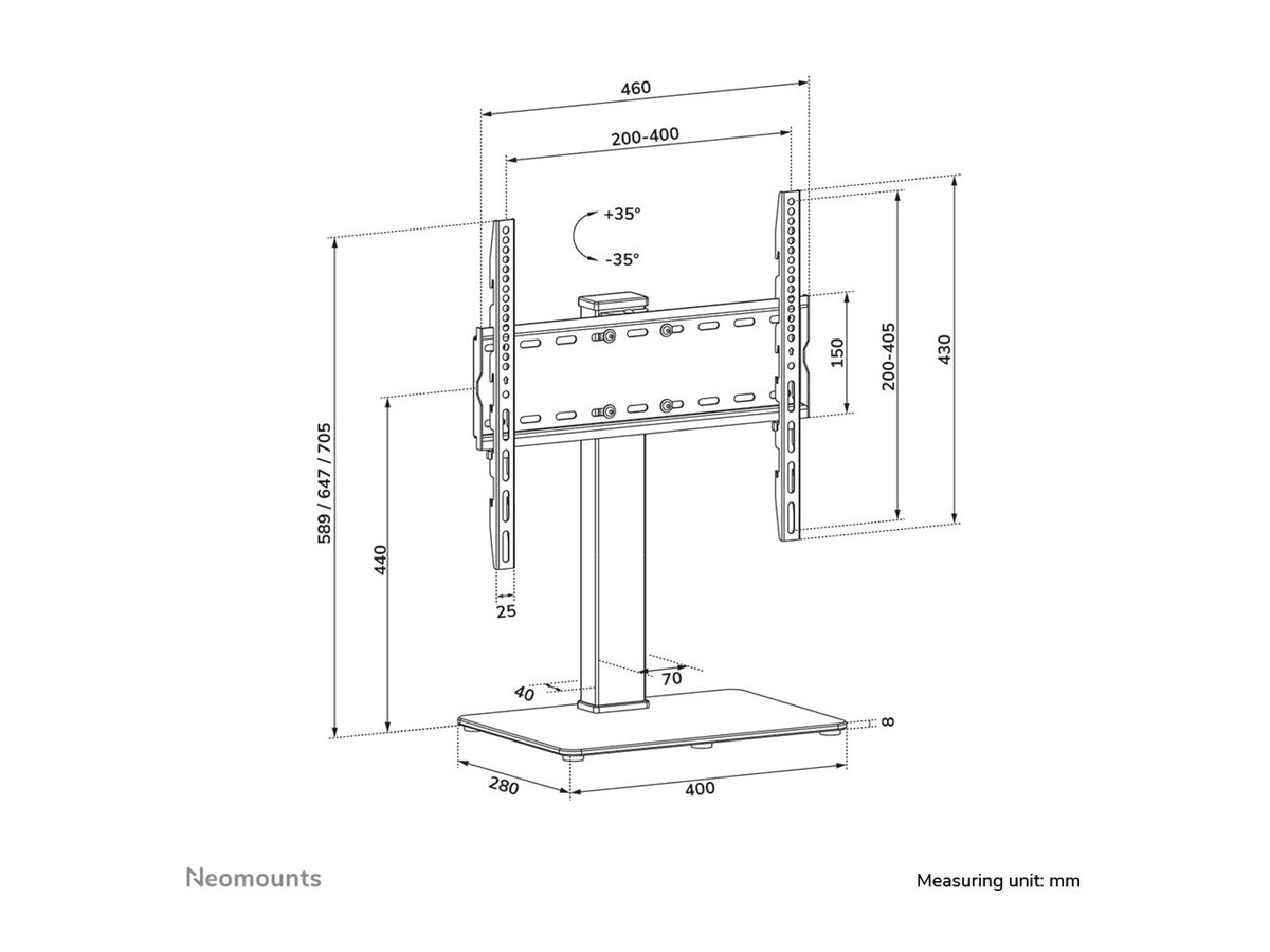 Neomounts TIS 32-55 1TFT schwarz Max.50KG