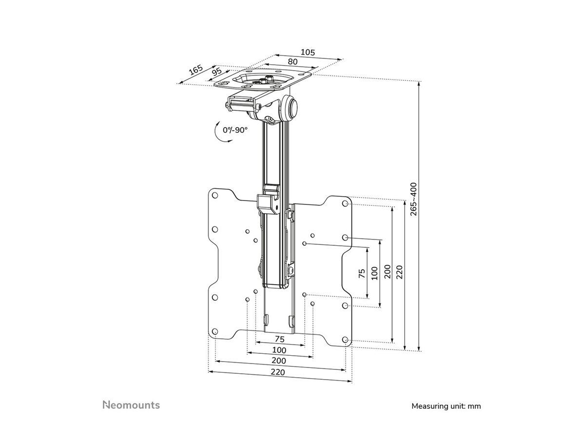 NEOMOUNTS FPMA-C020 Ceiling Mount 25-101