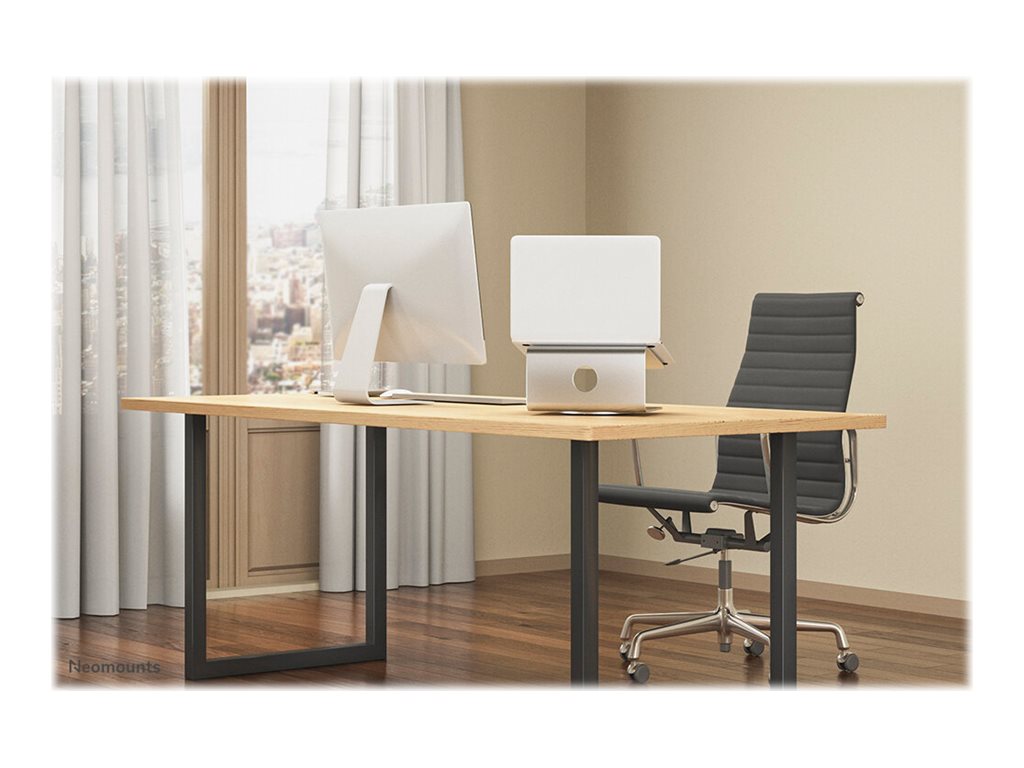 Neomounts Deskstand Laptop/IPAD-Ständer silber alu gebürstet