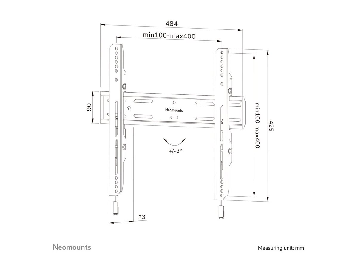 Neomounts WAH 32-65 1TFT          schwarz Max.60kg