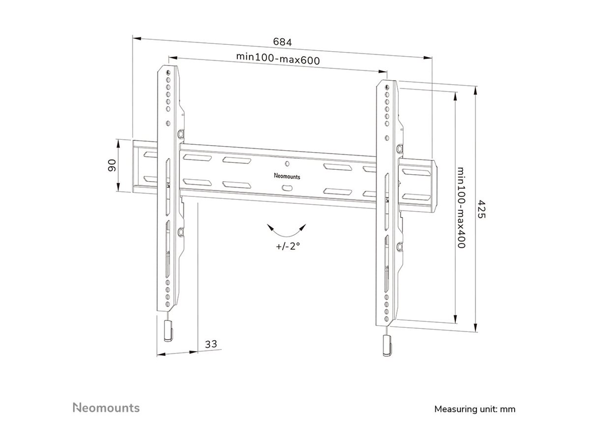 NEOMOUNTS WL30S-850BL16 Wall Mount