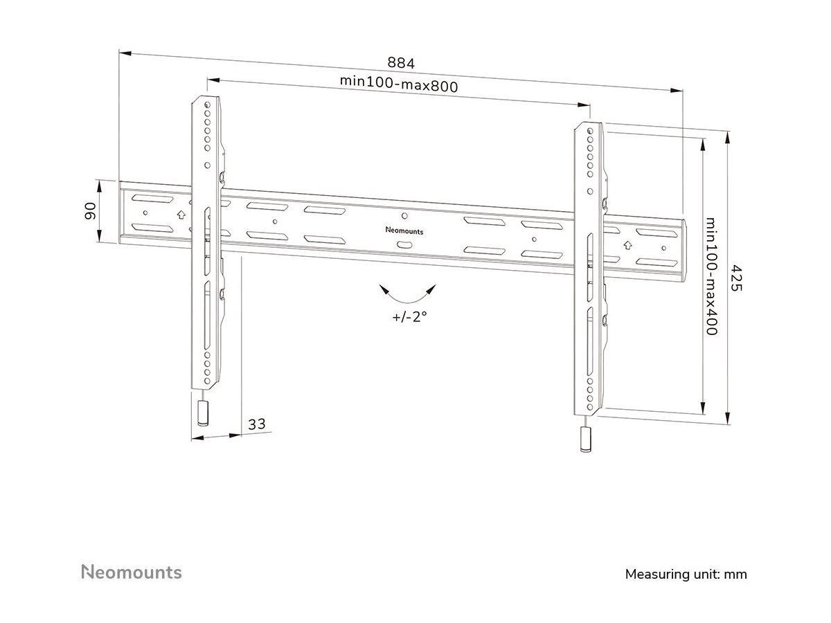 Neomounts WAH 43-98 1TFT          schwarz Max.100kg