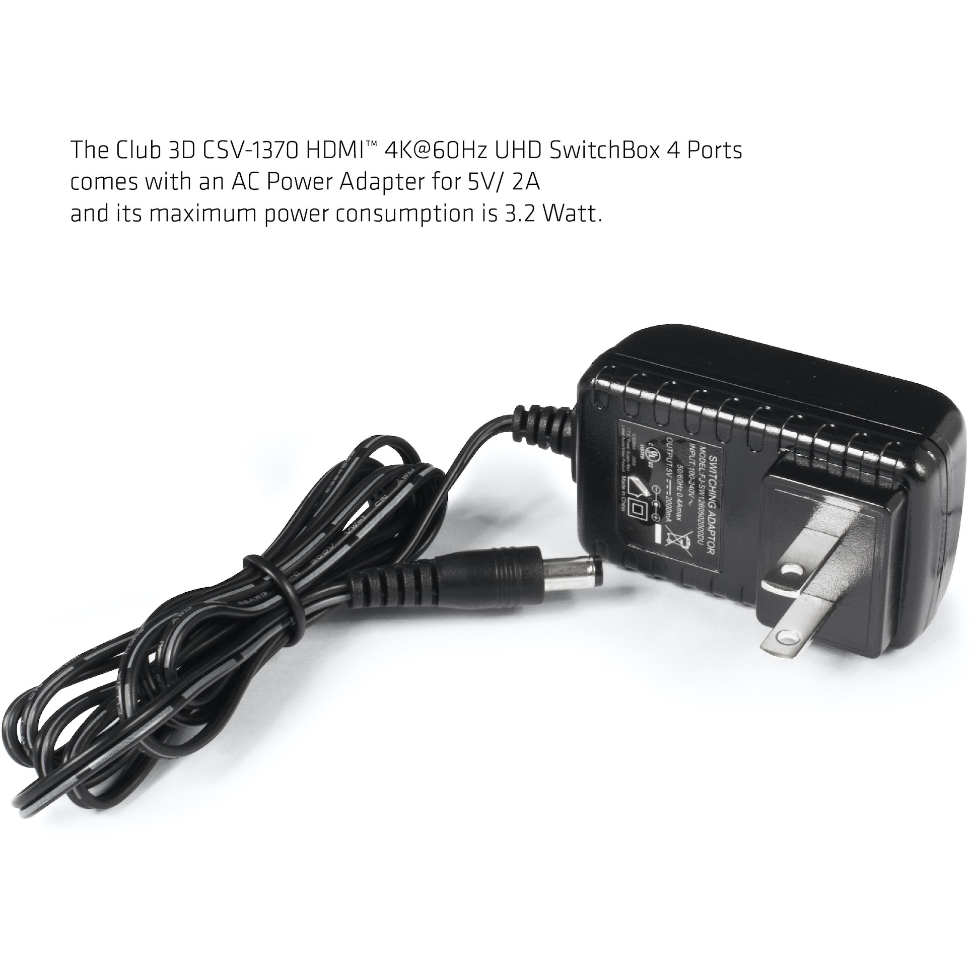 CLUB3D HDMI 2.0 UHD SwitchBox 4 Ports
