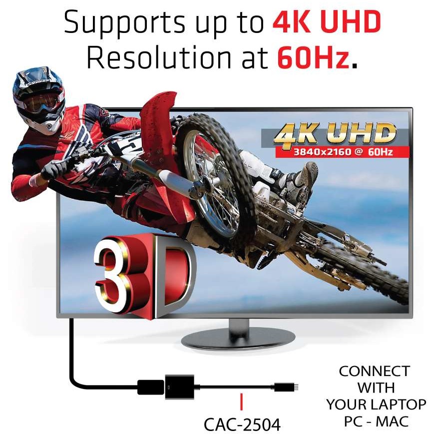 CLUB3D USB 3.1 Type C auf HDMI 2.0 UHD 4K 60Hz Aktiver Adapter