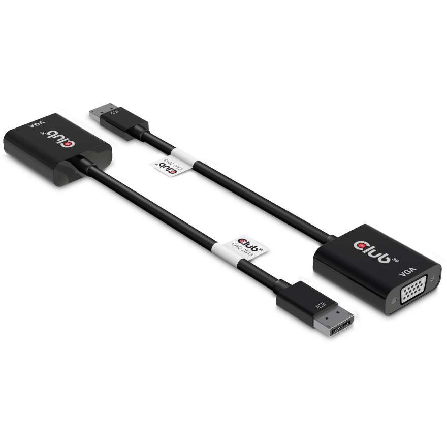 CLUB3D DisplayPort™ to VGA Black Active Adapter M/F