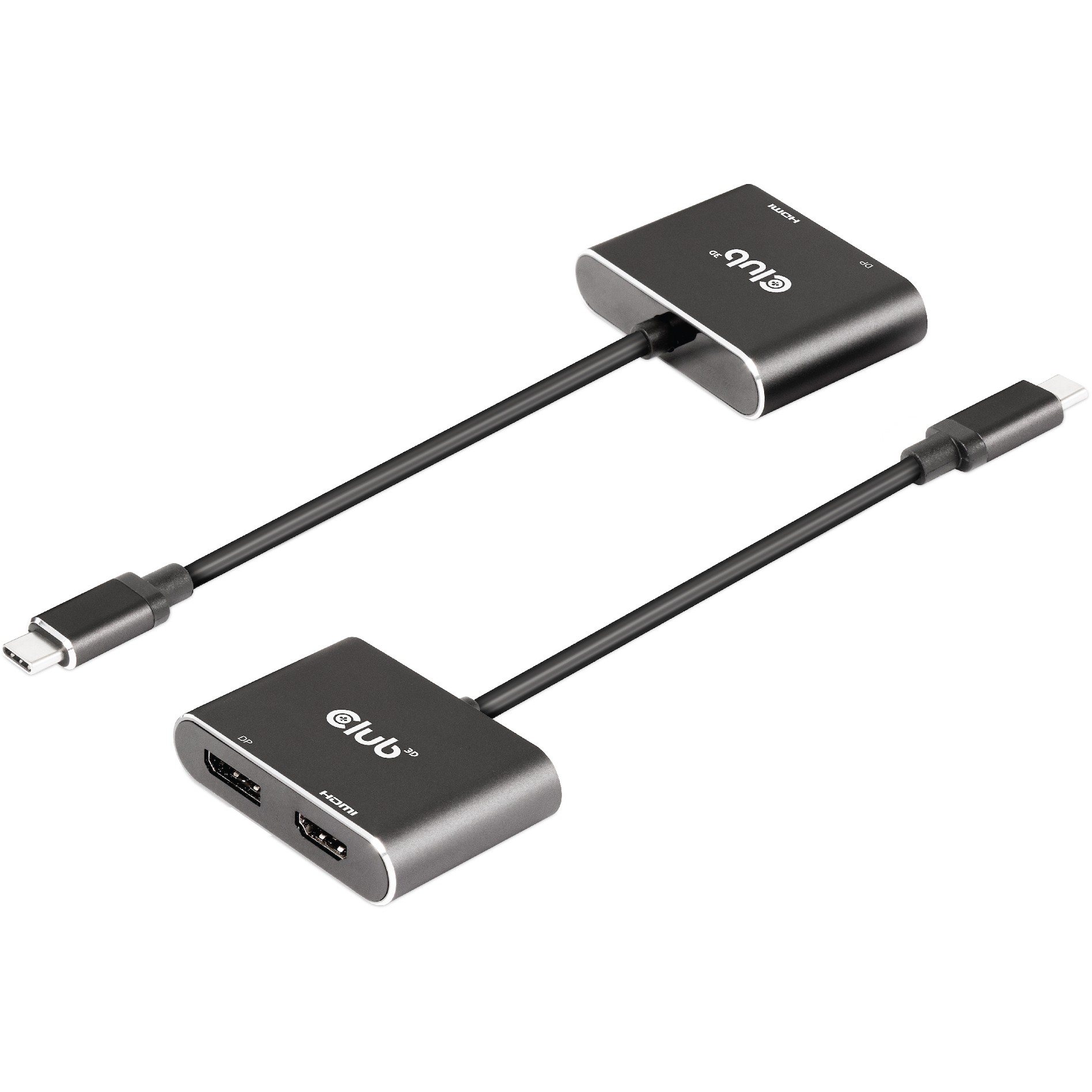 CLUB3D MST hub USB3.2 Gen2 Type-C(DP Alt-Mode) to DisplayPort + HDMI 4K60Hz M/F