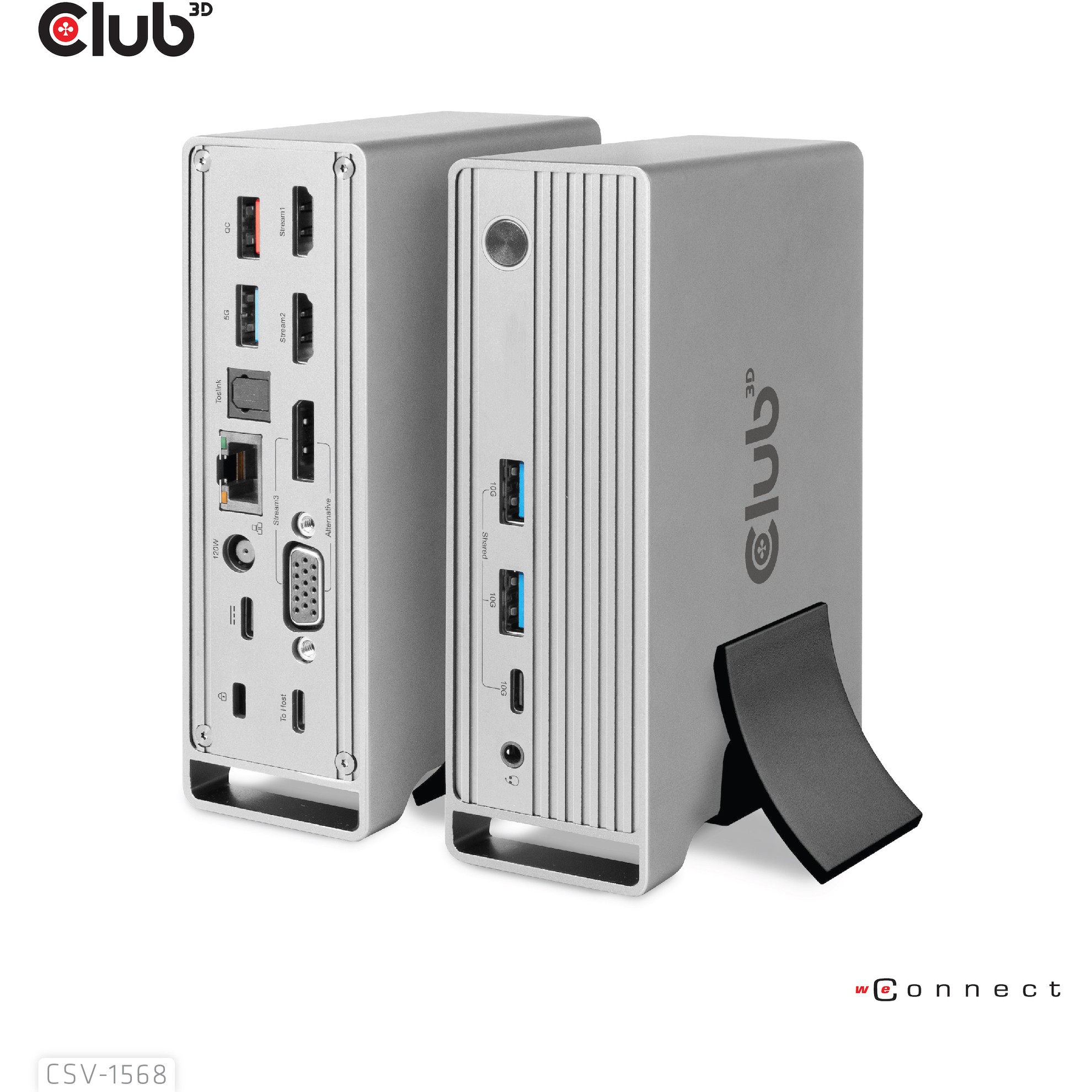 Club3D 4K ChargingDock USB-C ->6xUSB3/DP/2xHDMI/VGA/LAN 120W retail