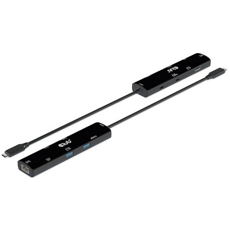 CLUB3D USB4™ Gen3x2 Type-C, 6-in-1 Hub with HDMI™ 8K60Hz or 4K120Hz, 2xUSB Type-A(10G), Ethernet RJ45(2.5G) and 2xUSB Type-C, 1x Data(10G) and 1xPD3.0 charging 100 watt
