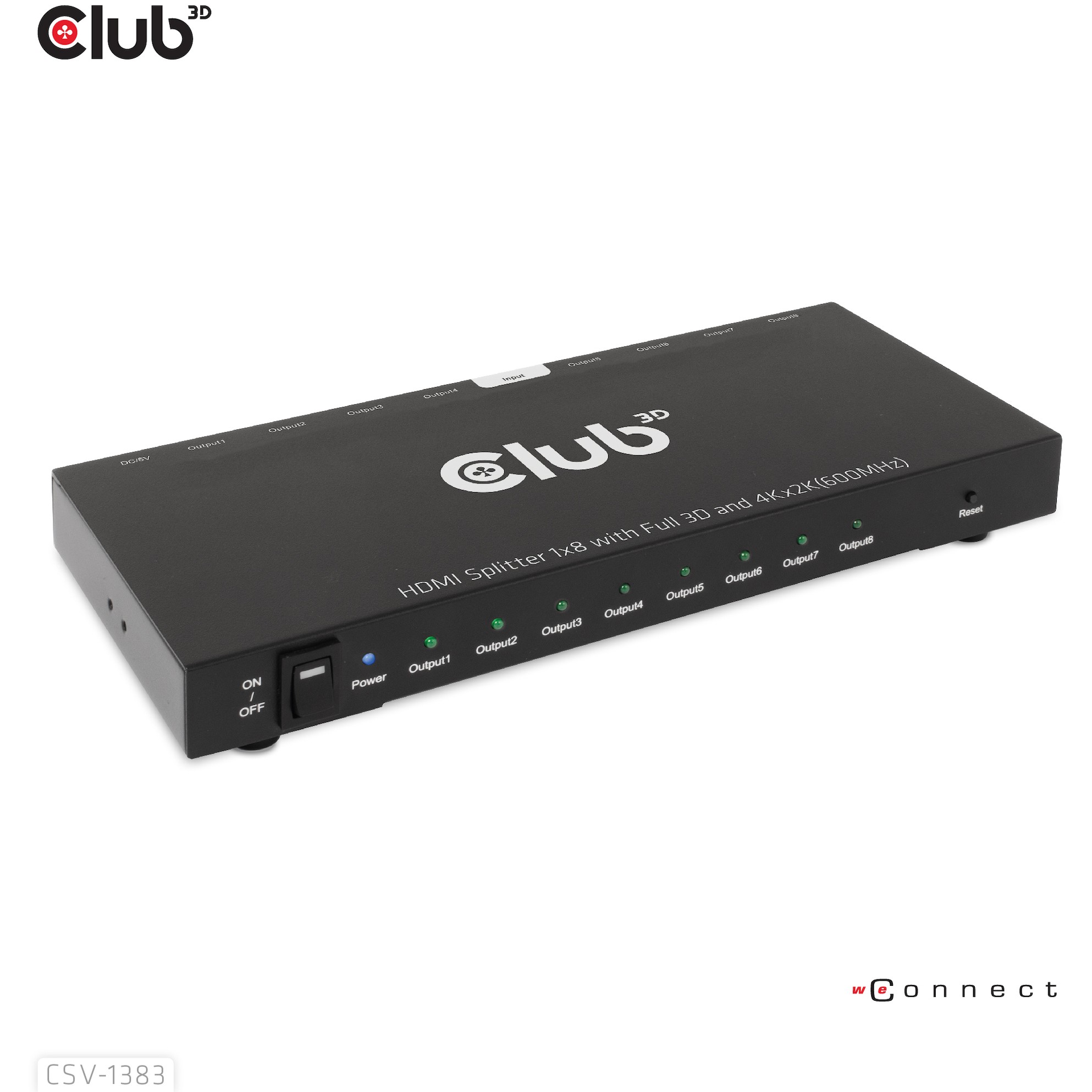 CLUB3D 1 auf 8 HDMI™ Splitter Full 3D und 4K60Hz(600MHz)