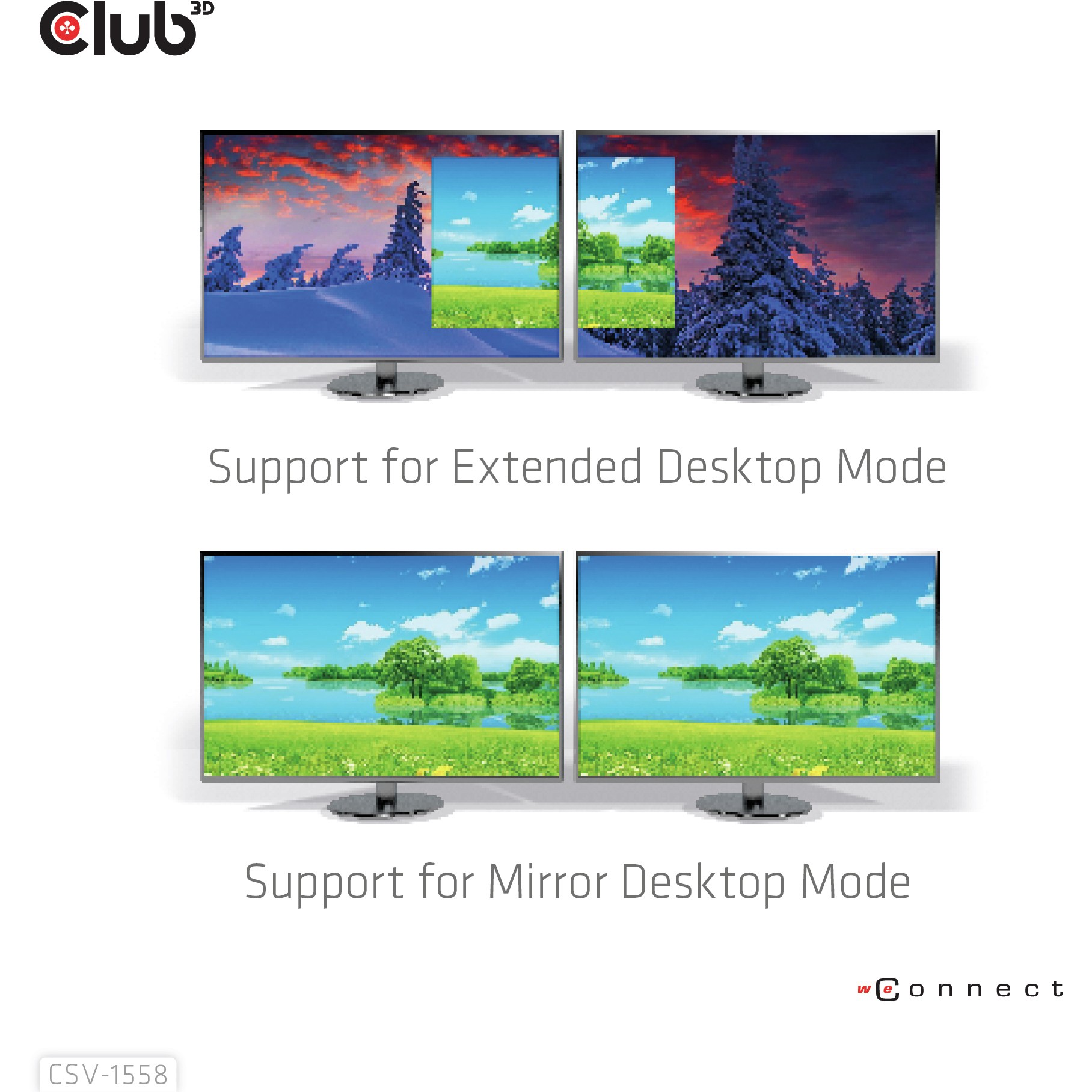 Club3D MST-Hub USB 3.2 Typ C > 2x HDMI 4K60Hz +100W PD St/Bu retail