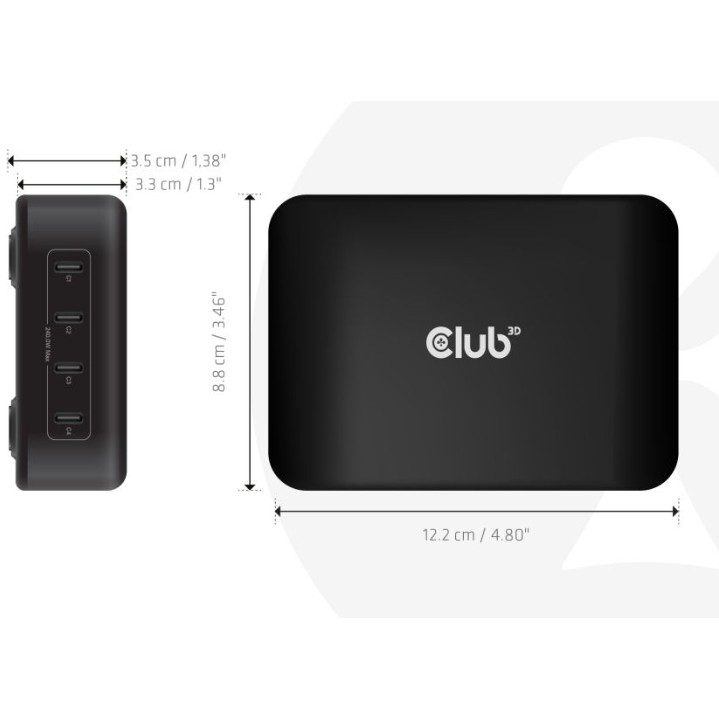 CLUB3D CAC-1918 Ladegerät für Mobilgeräte Universal Schwarz AC