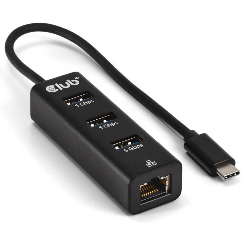 Club3D USB-Hub USB Typ-C 3.2 > 3x USB Typ A       1Gbps retail