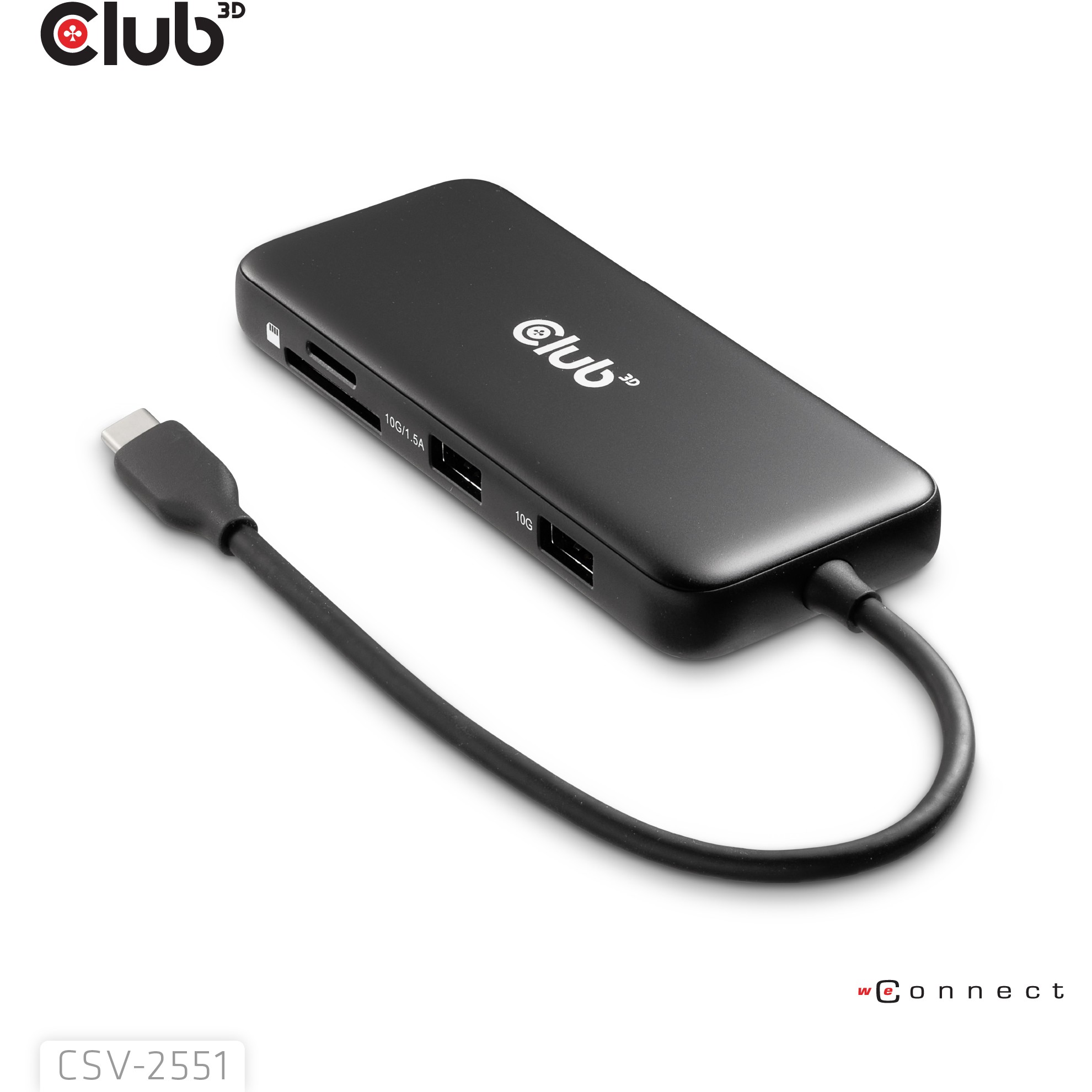 Club3D USB-C 8in1-HUB >DP1.4/HDMI2.0/USB-C/LAN 8K30Hz PD100W retail