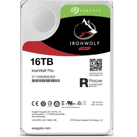 Seagate 8.9cm (3.5)  16TB SATA3 IronWolf Pro 7200 256MB intern