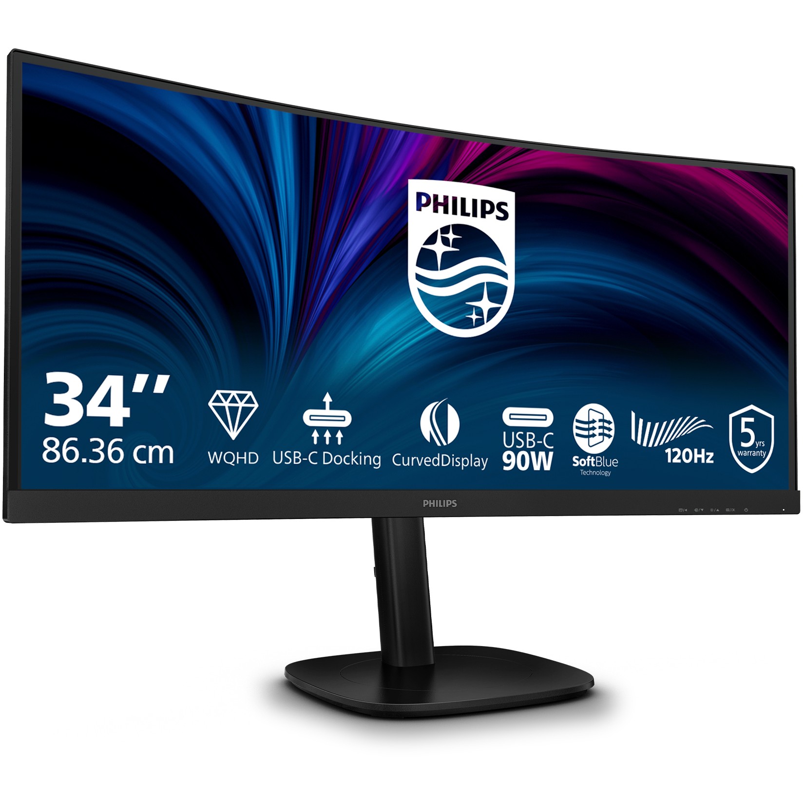 Philips 86,4cm (34,0) 34B2U3600C  21:09 HDMI+DP+USB-C black