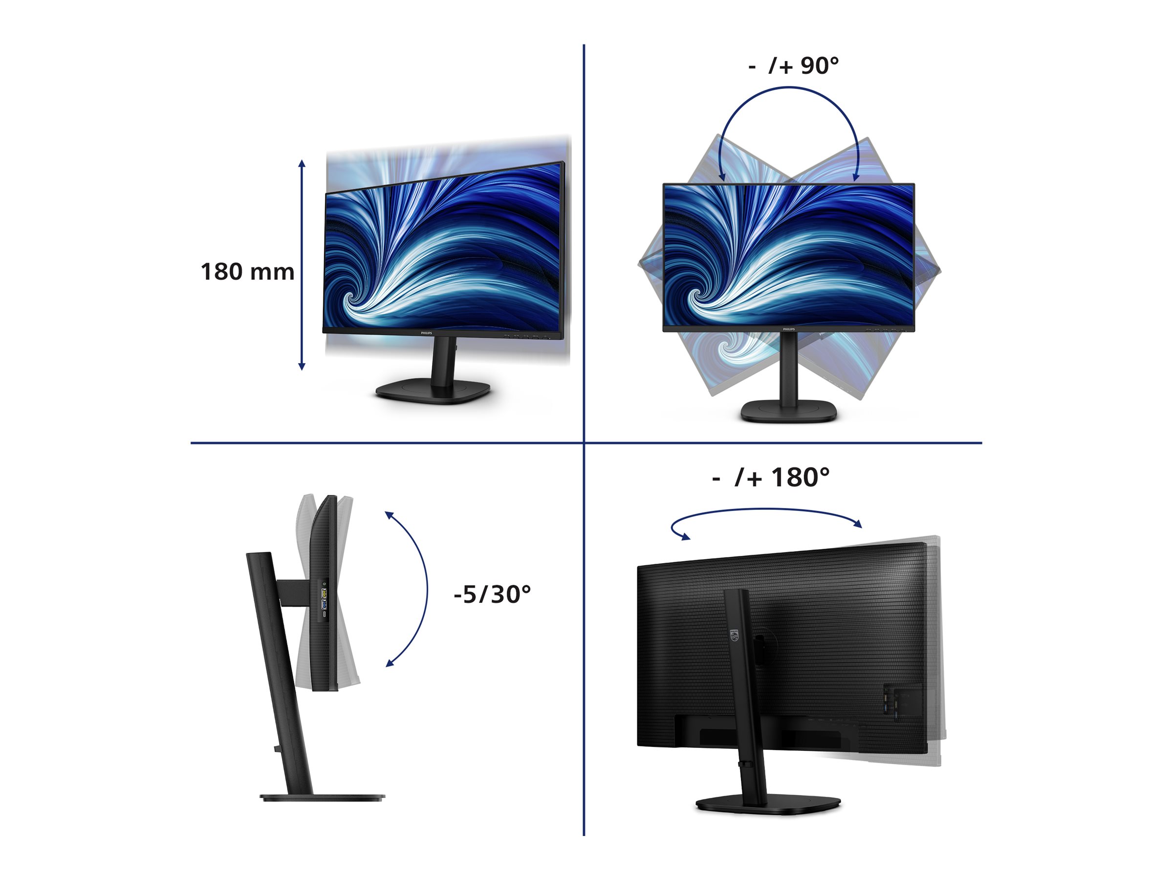 Philips 3000 series 24B2U3301D/00 computer monitor