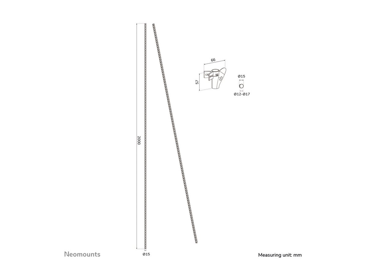 NEOMOUNTS Spiral Cable Wrap 15mm