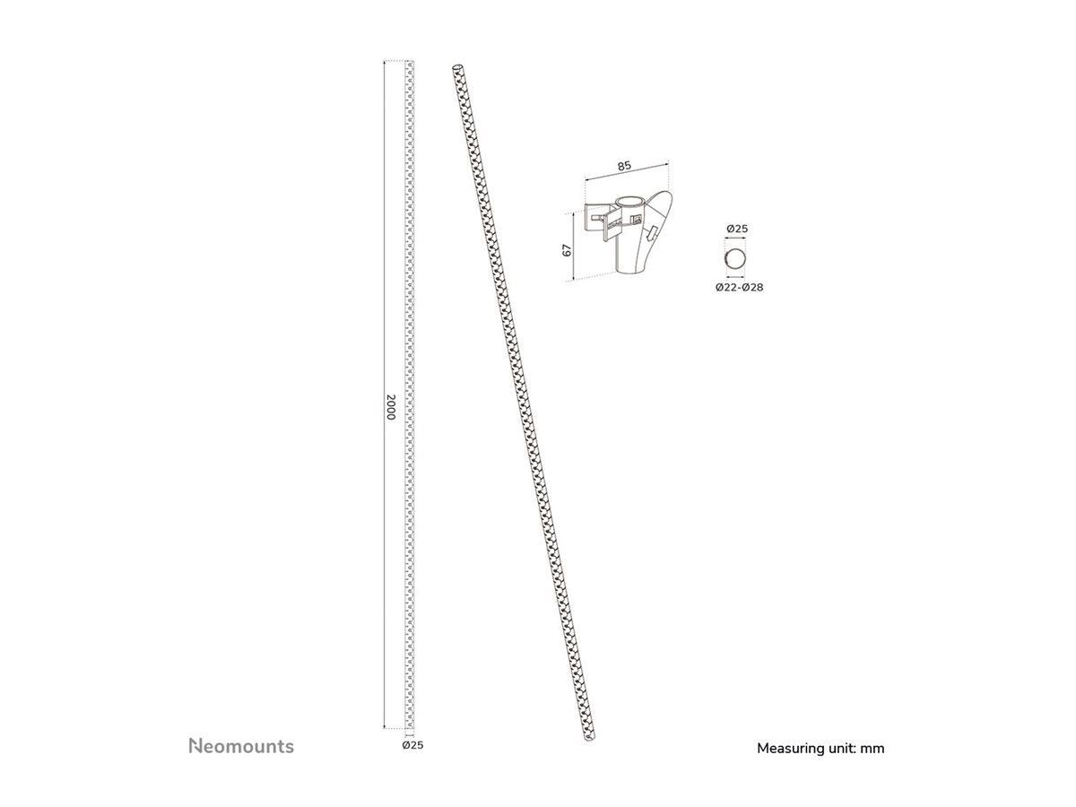NEOMOUNTS Spiral Cable Wrap 25mm