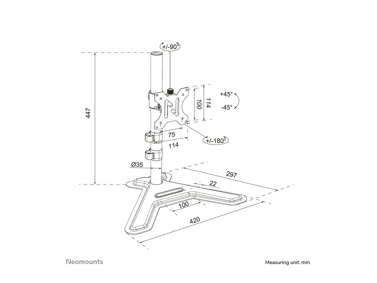 NEOMOUNTS NERO Single monitor stand