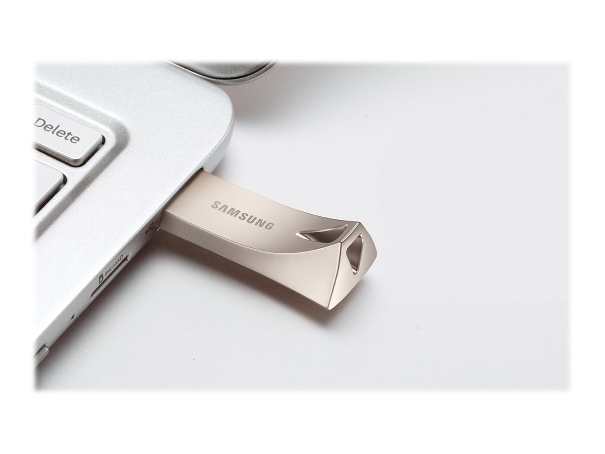 USB-Stick  64GB Samsung BAR Plus Champagne Silver USB 3.1 retail