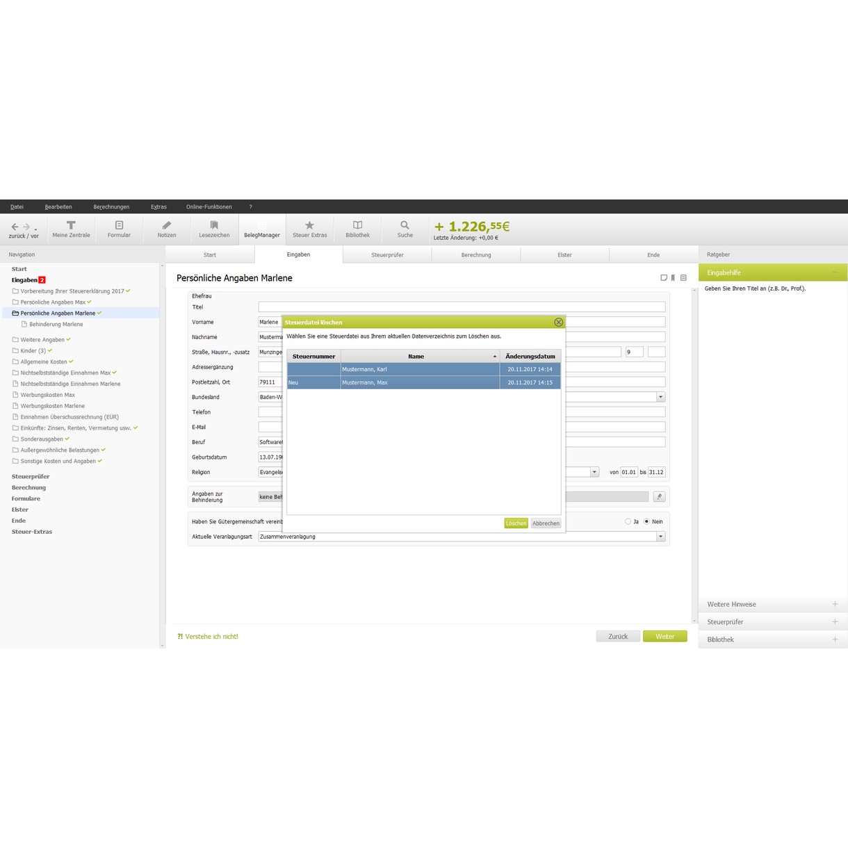 Lexware TAXMAN 2023 - 1 Device. bis zu 5 Steuererklärungen - ESD-DownloadESD