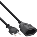 InLine Euro-Verlngerung, Eurostecker an Eurokupplung, schwarz, 2m - Nr. 16682S