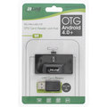 InLine OTG Cardreader/Hub,CF,SD,microSD, 2 Port USB Hub