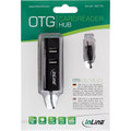 InLine OTG Card Reader und Hub mit 3 USB 2.0 Ports, für SD und microSD