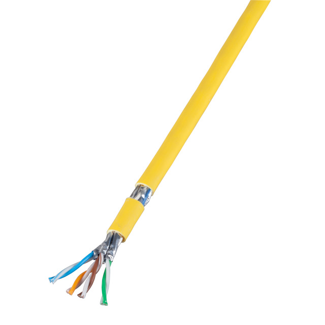 INFRALAN Cat.7A 1200 AWG23, S/FTP 4P CPR Cca rapsgelb RAL1021, 500m - Nr. 