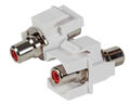 Cinch Snap-In Adapter schwarz Buchse/Buchse, gelber Ring - Nr. 