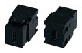 Keystone Adapter USB3.2 schwarz,Typ-C-Buchse/C-Buchse 10Gbit/s, 60W - Nr. EB560