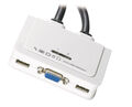 2-Port KVM VGA-USB-Audio mit Kabelsätzen 2x0,9 m - Nr. 
