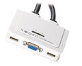 2-Port KVM VGA-USB-Audio mit Kabelstzen 2x0,9 m - Nr. 