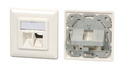 Rahmenset 2-Port, fr Keystones, DIN49075, RAL9010 - Nr. 