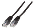 Modularkabel RJ45 (8/4) - RJ45 (8/4), vergossen, schwarz, 6 m - Nr. 