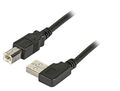 USB2.0 Anschlusskabel A (gewinkelt) - B, St.-St., 0,5m, schwarz, Classic - Nr. K5245SW.0,5V2