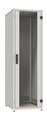 Netzwerkschrank PRO 27HE, 600x600mm, Fronttr Glas 1-tlg., Rcktr Stahl 1-tlg. - Nr. PRO-2766GR.G1SV